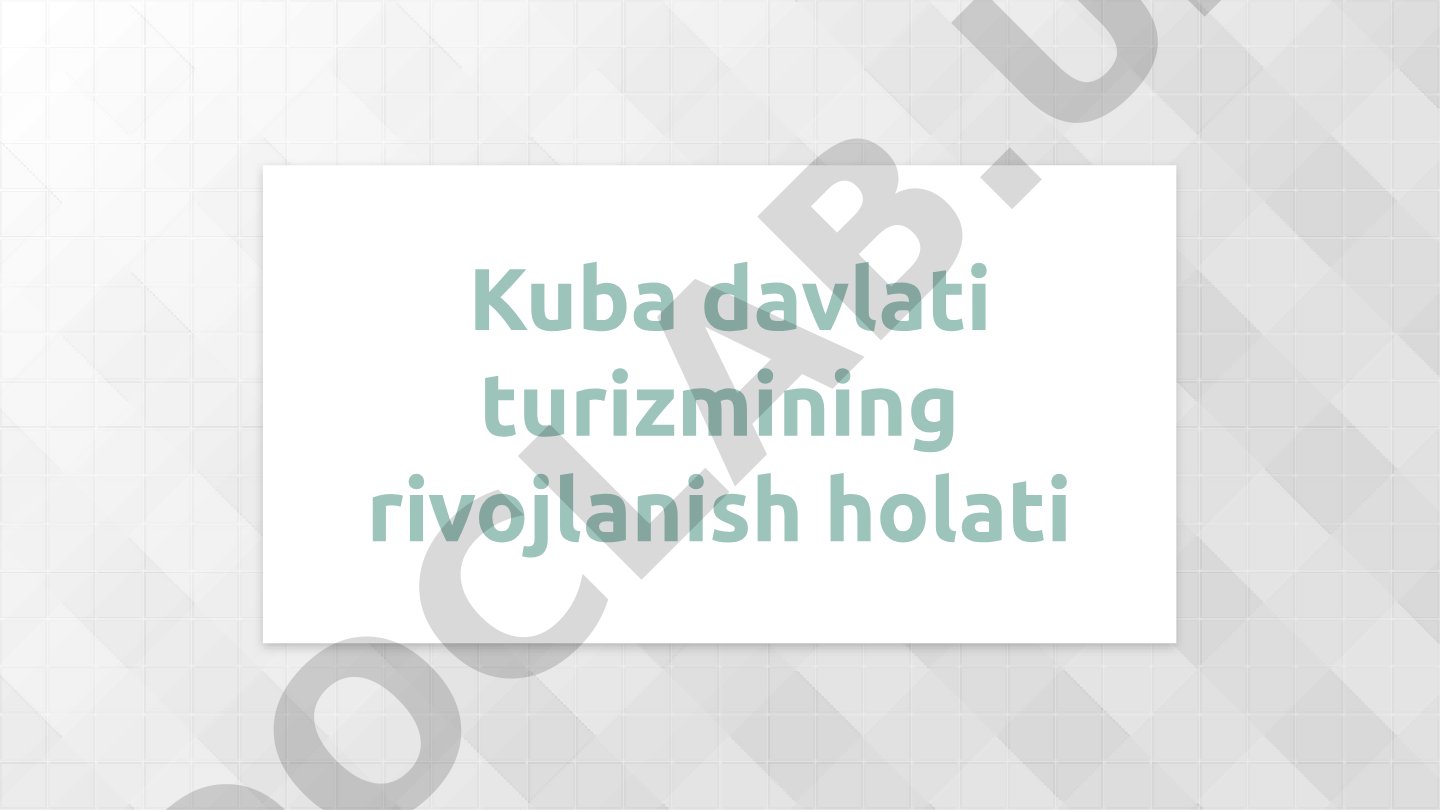 Kuba turizmi taqdimoti