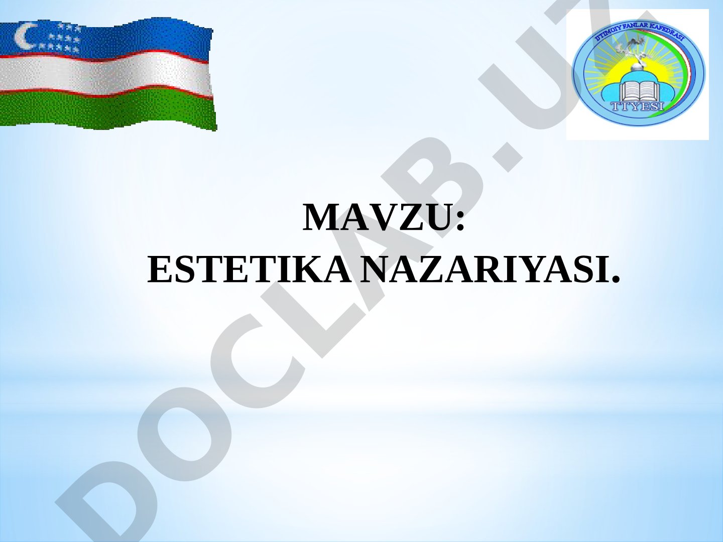 Estetika nazariyasi taqdimoti