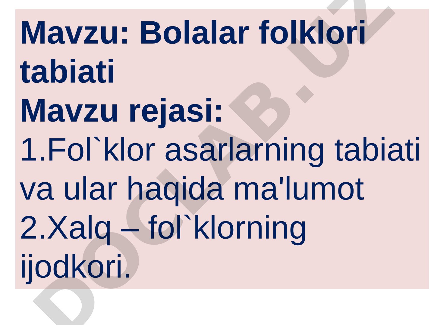 Bolalar folklori tabiati