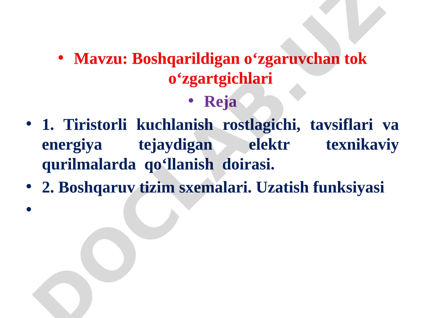 Boshqarildigan o‘zgaruvchan tok o‘zgartgichlari