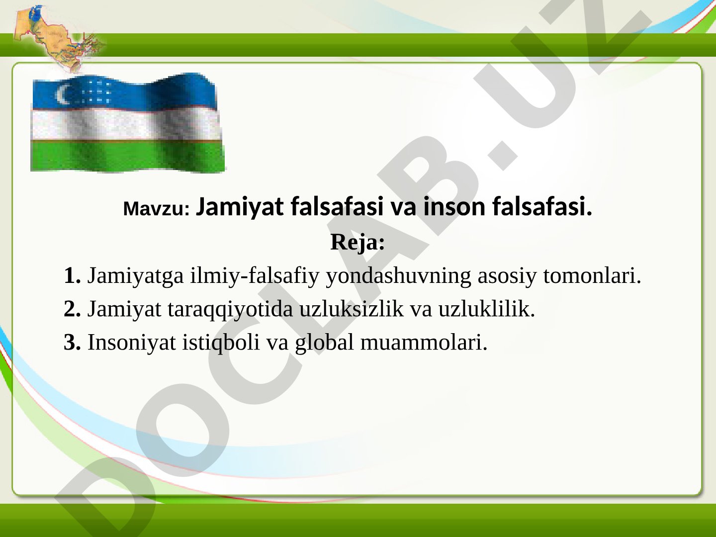 Jamiyat falsafasi taqdimoti