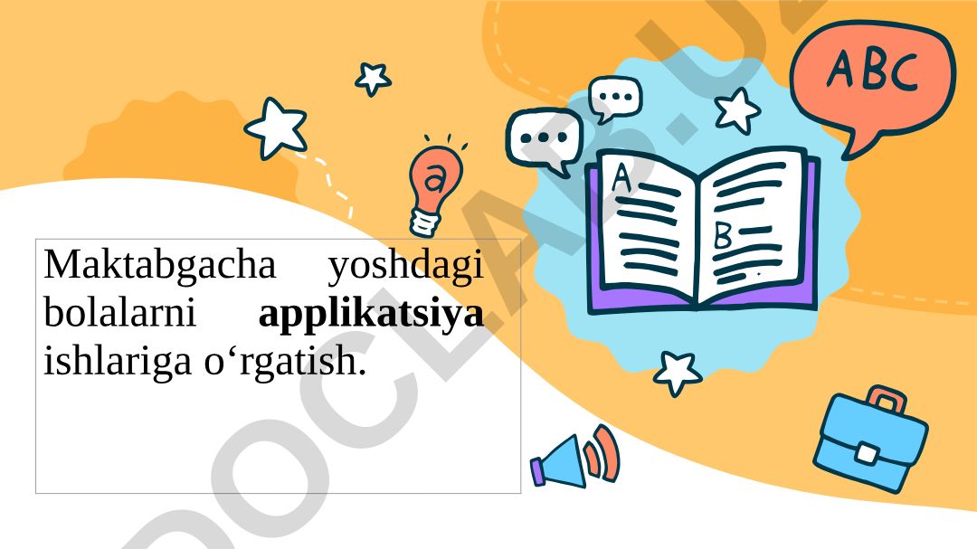 Maktabgacha yoshdagi bolalarni applikatsiya ishlariga o‘rgatish