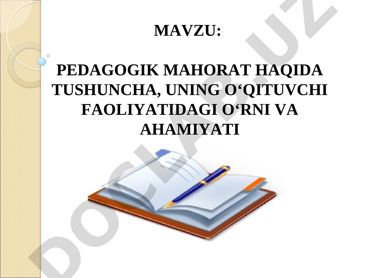 Pedagogik mahorat taqdimoti