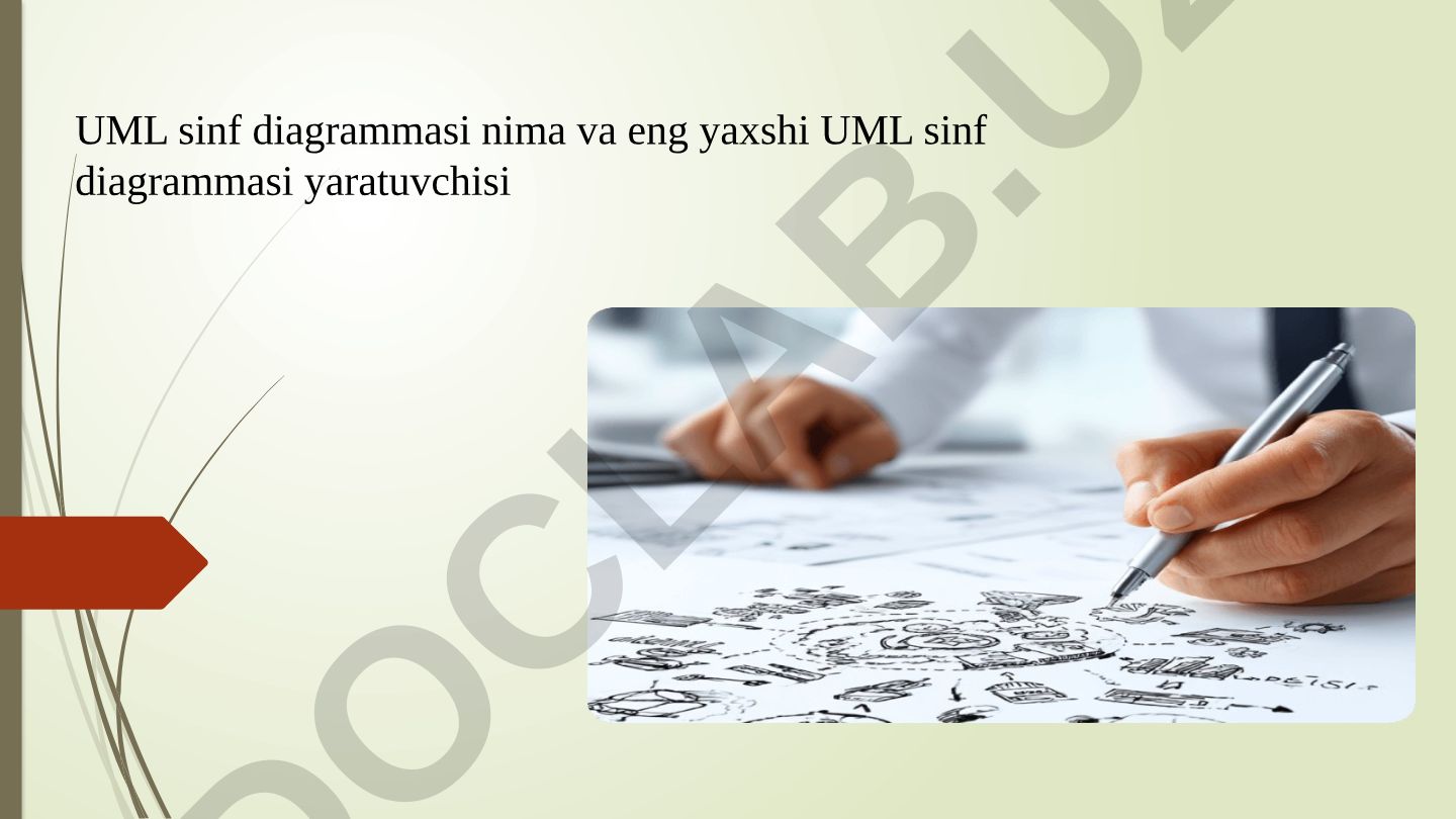 UML sinf diagrammasi va uning yaratuvchisi