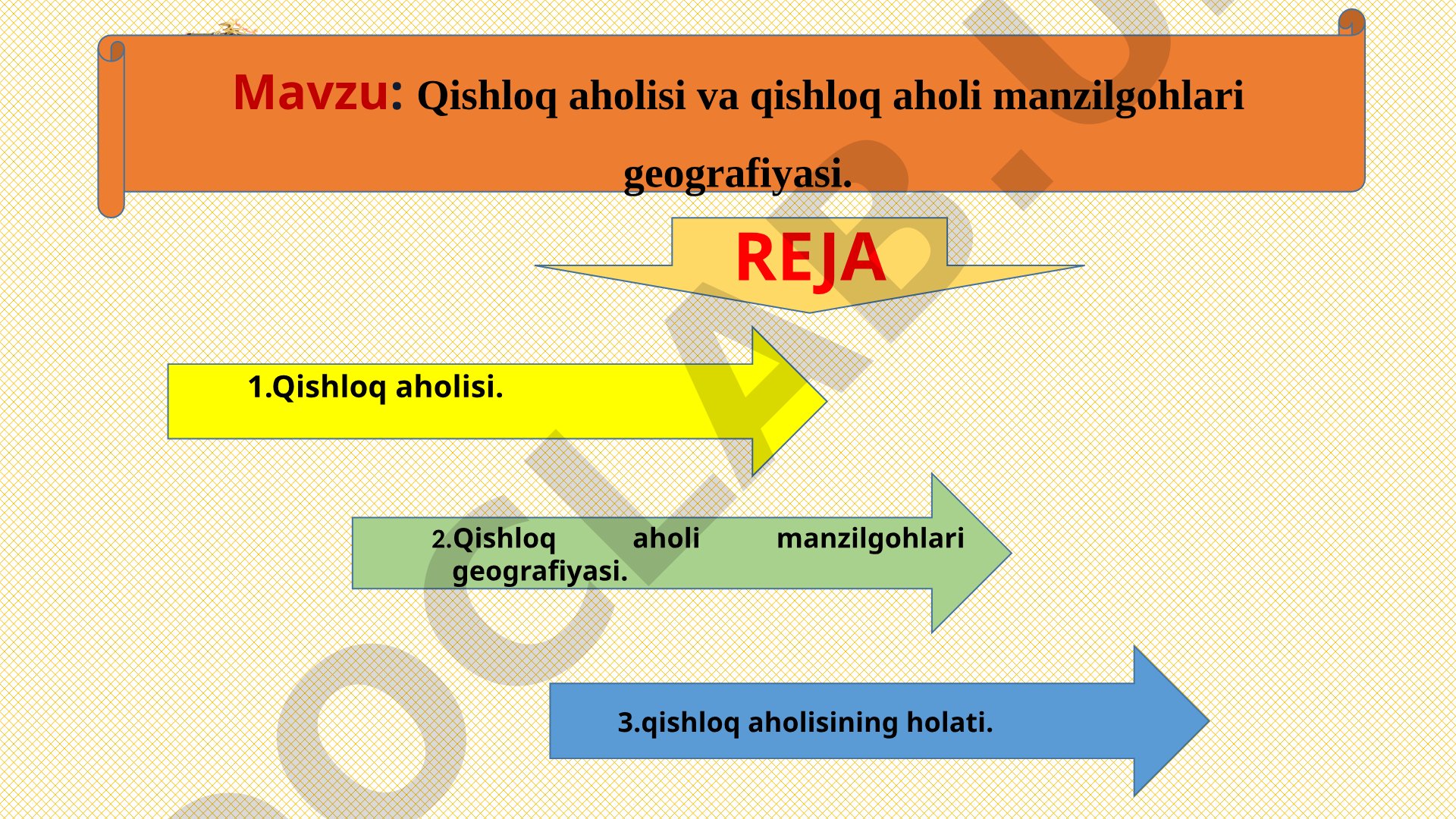 Qishloq aholisi geografiyasi taqdimoti