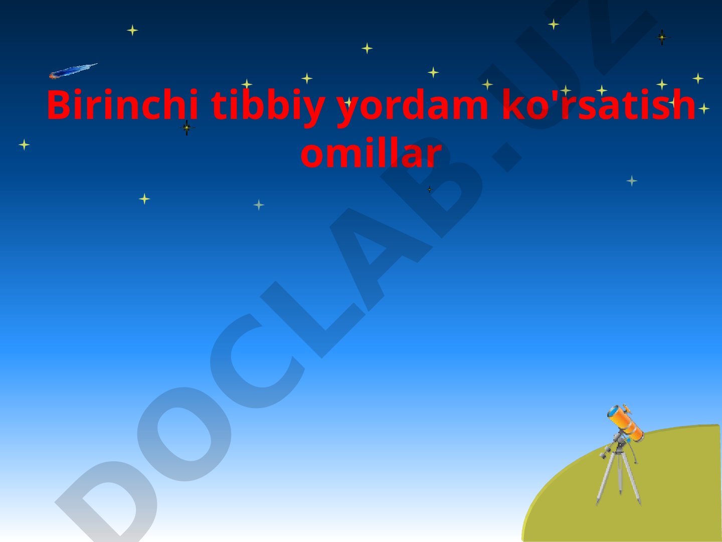 Birinchi tibbiy yordam taqdimoti