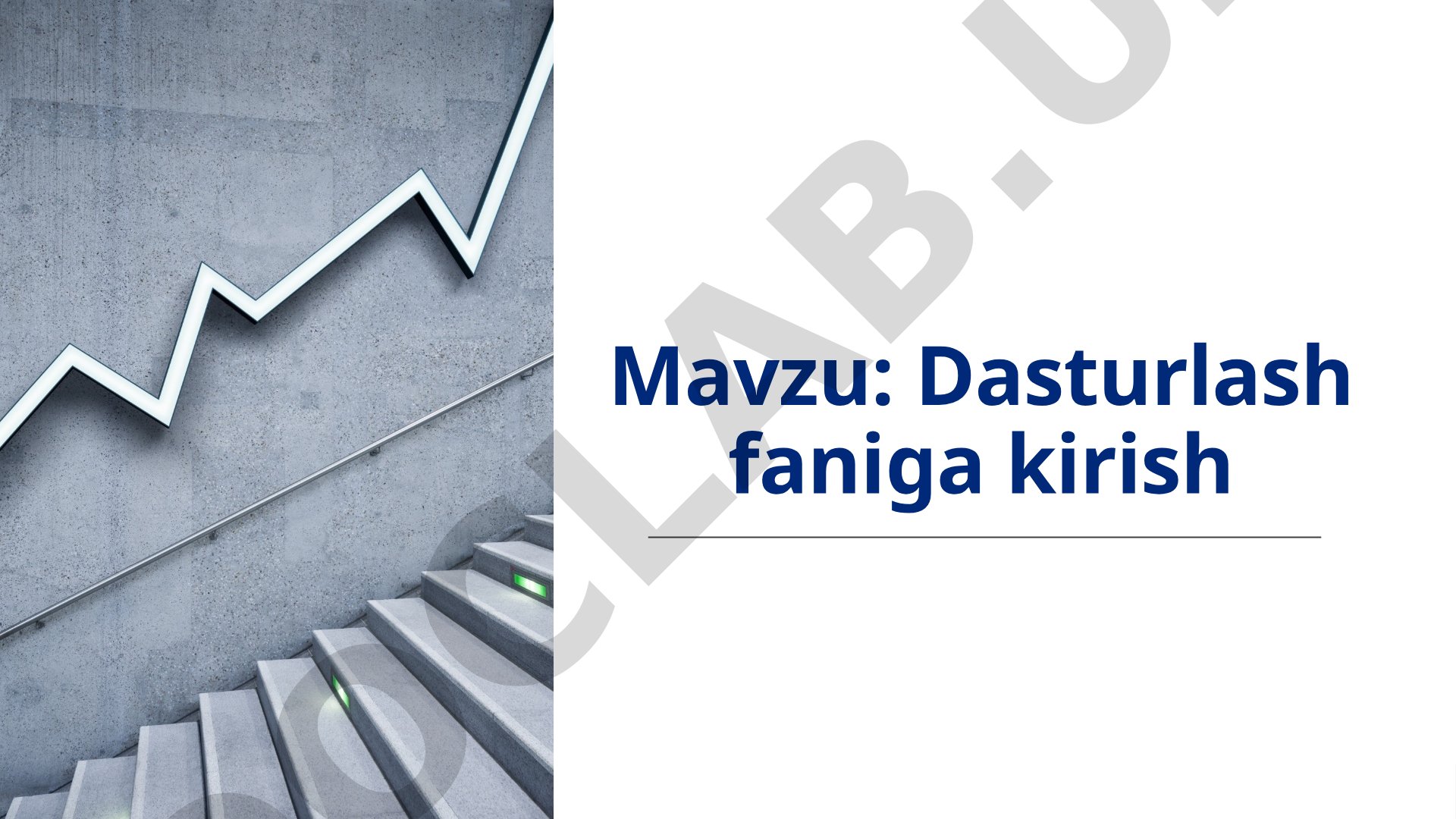 Dasturlash faniga kirish taqdimoti