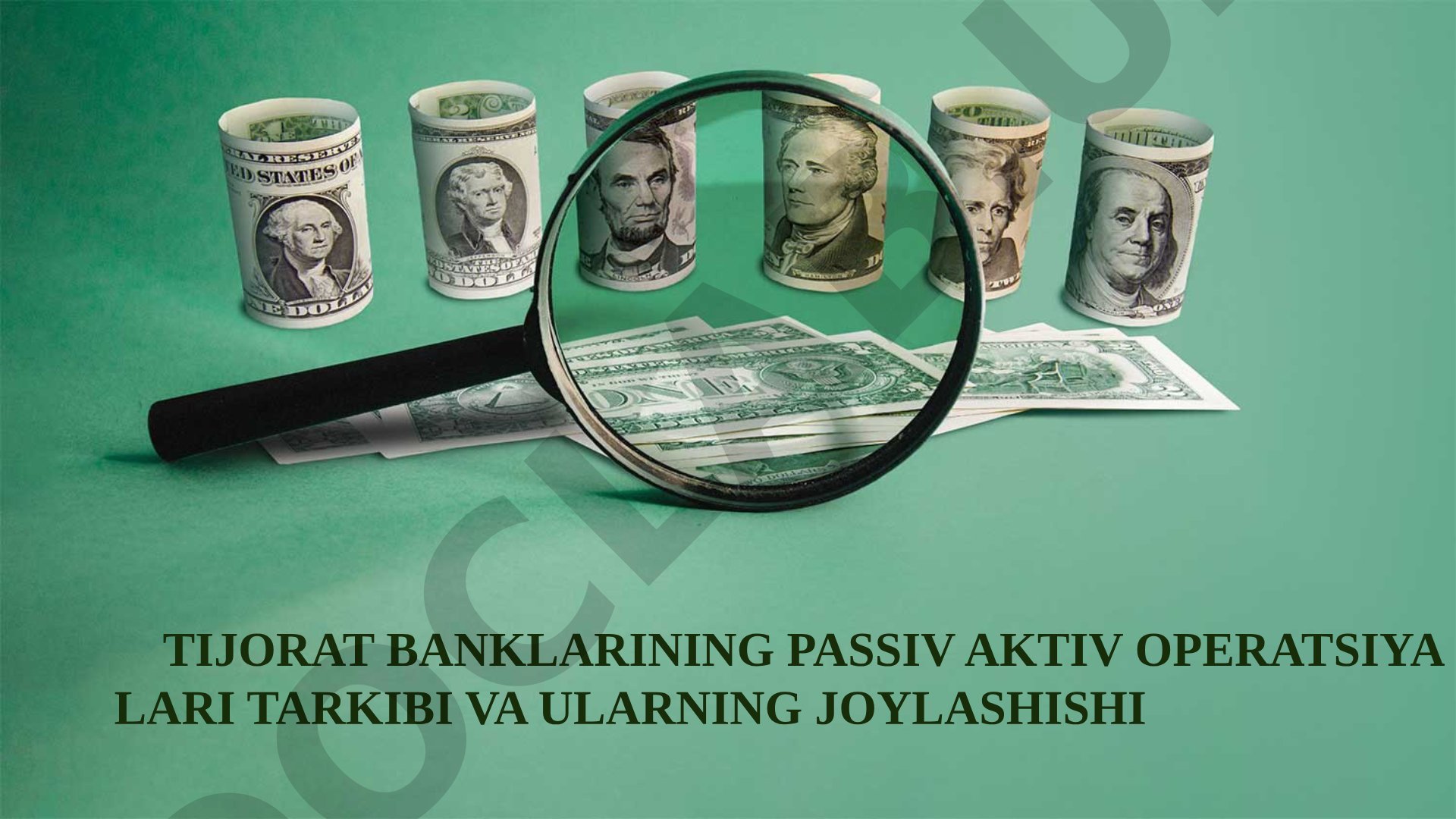 Bank aktivlari tahlili taqdimoti