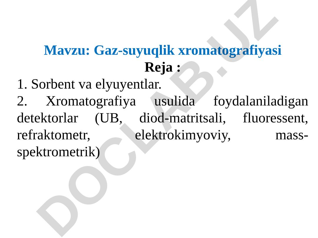 Gaz-suyuqlik xromatografiyasi