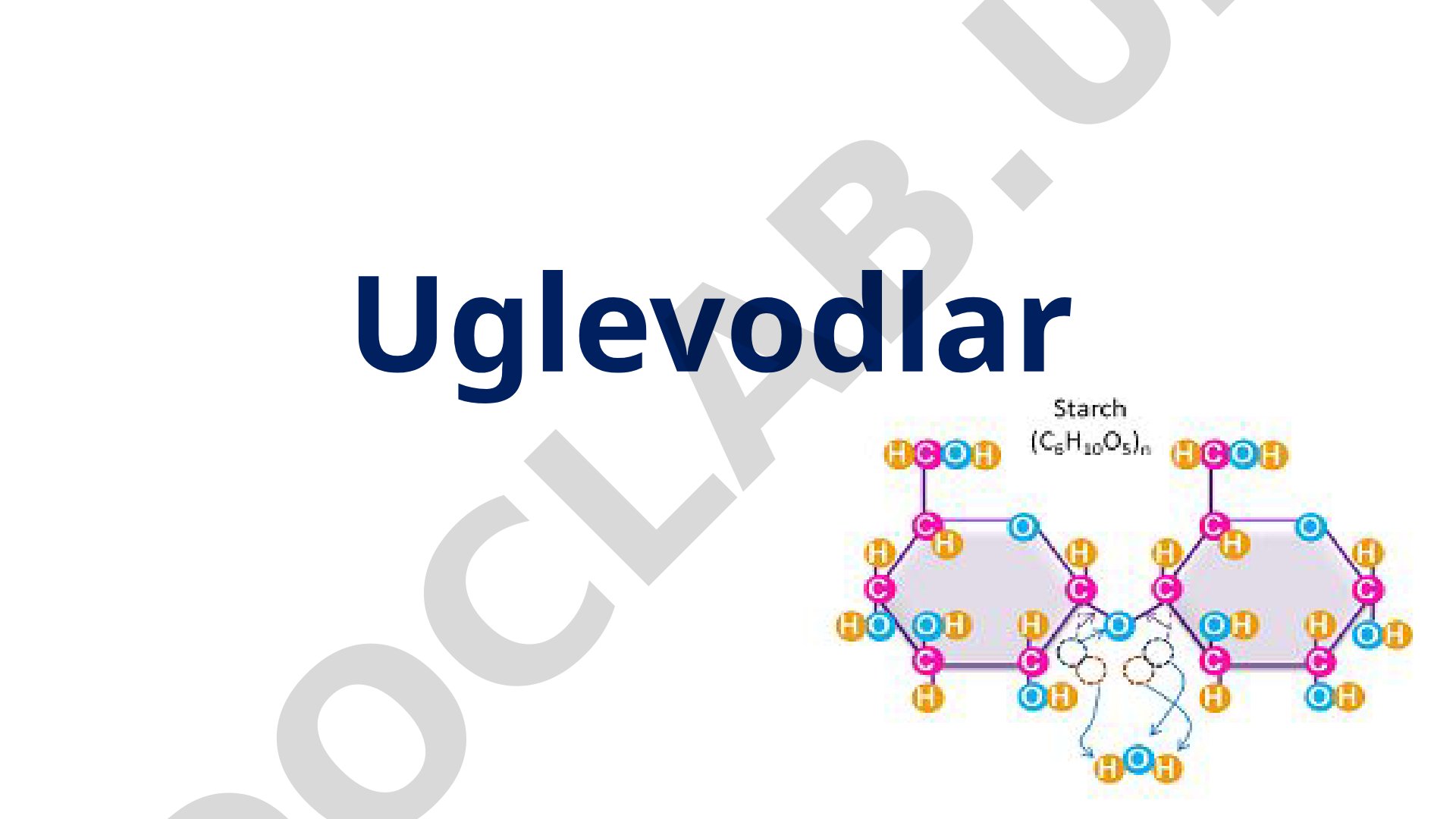 Uglevodlar tuzilishi va vazifalari taqdimoti