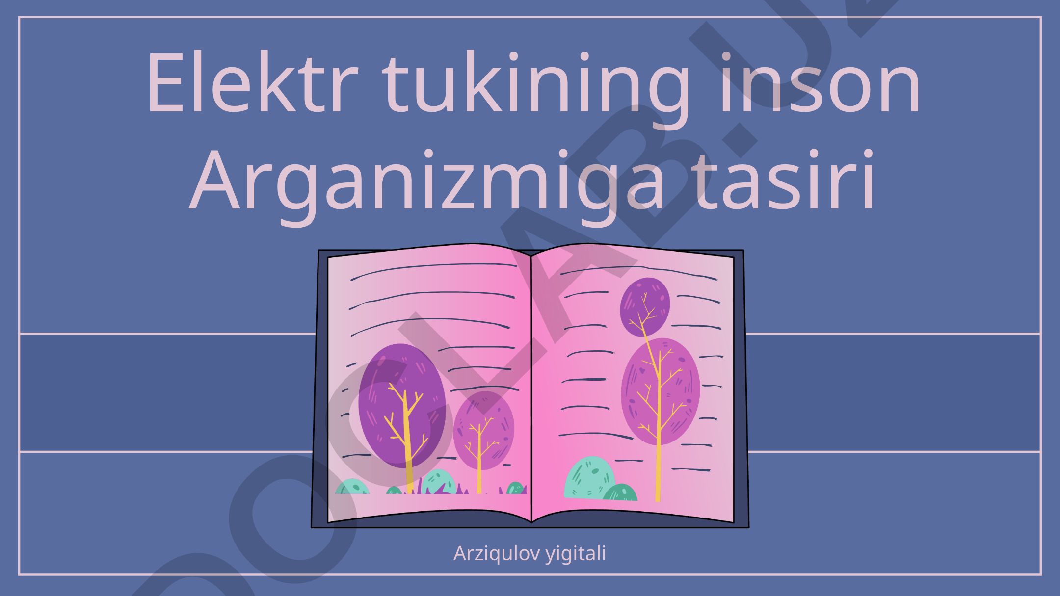 Elektr toki energiyasining inson organizmiga ta'siri va davolash usullari