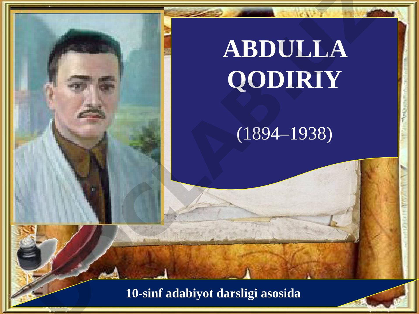 Abdulla Qodiriy adabiyoti taqdimoti