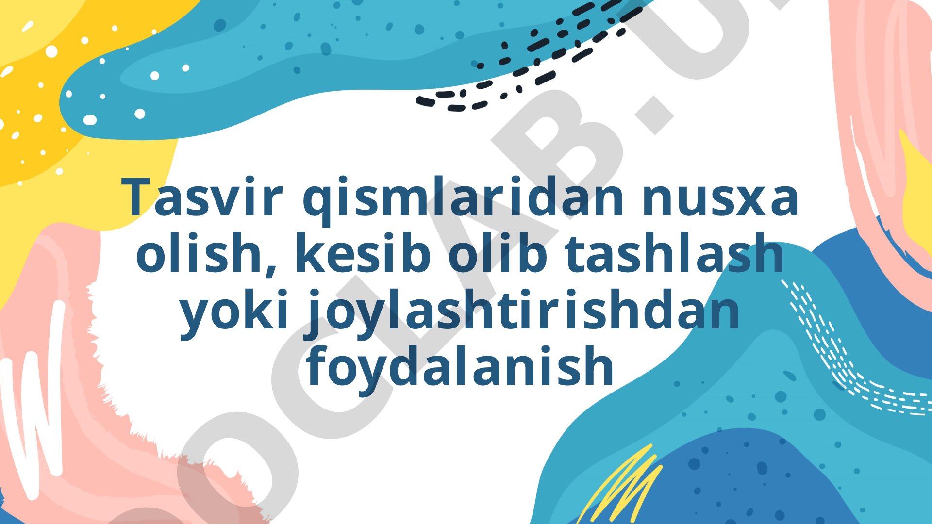 Tasvir tahrirlash taqdimoti