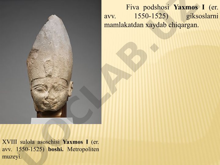 Yangi podsholik davri Misr firavunlari va ularning yutuqlari