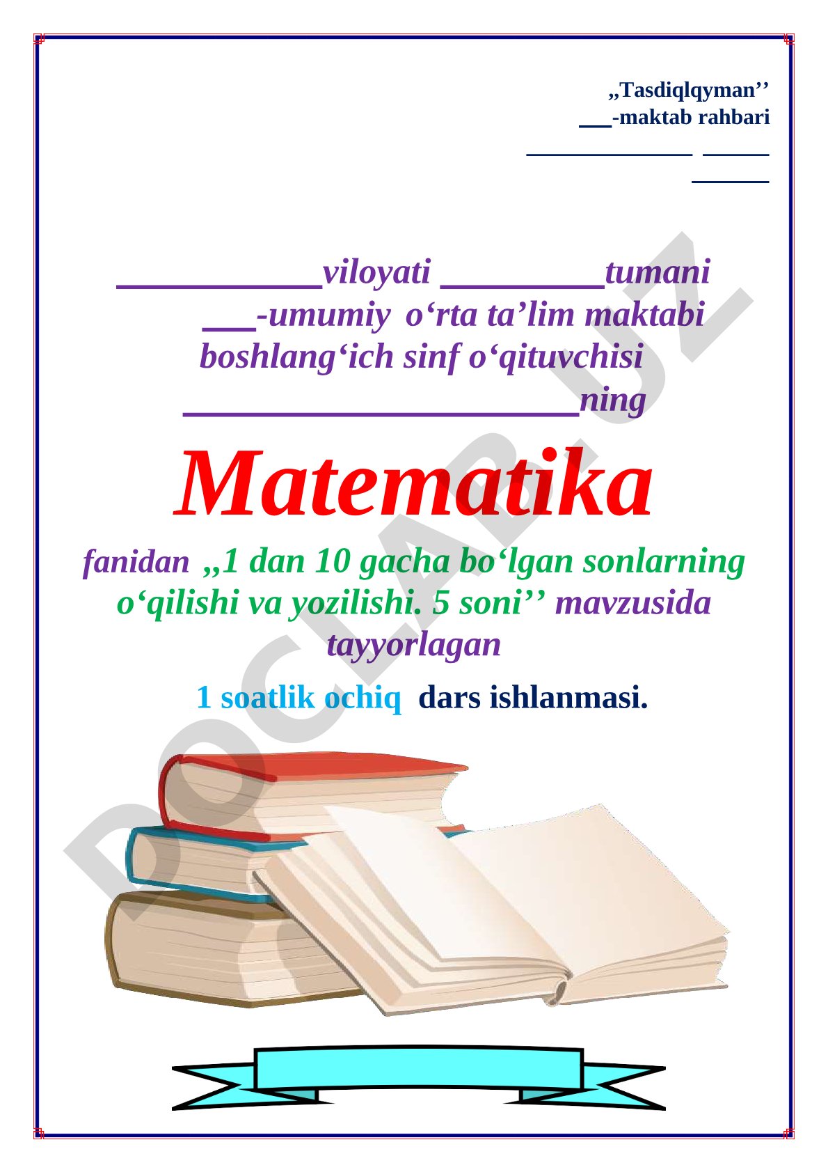 Matematika dars ishlanmasi