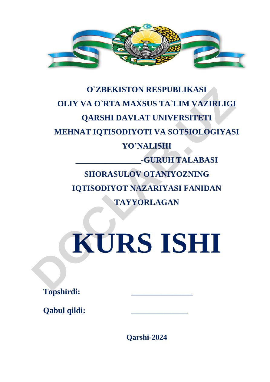 Mulkchilik munosabatlarining mohiyati va ularning huquqiy-iqtisodiy jihatlari