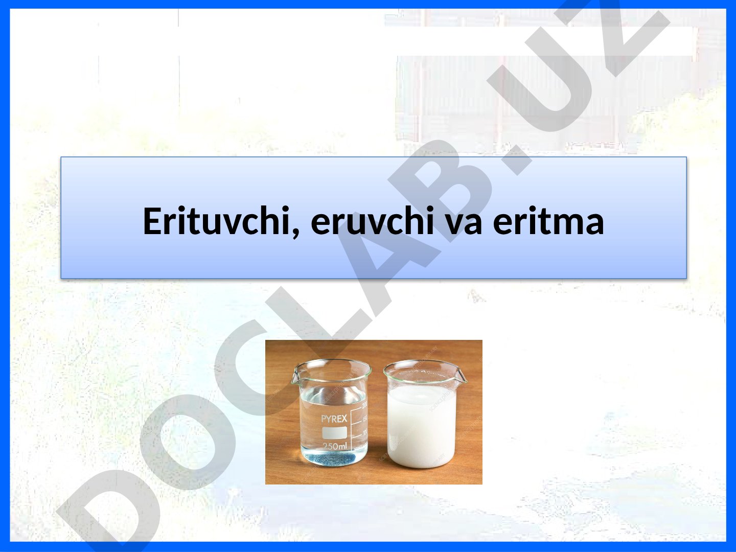 Kimyoviy erish tajribasi taqdimoti