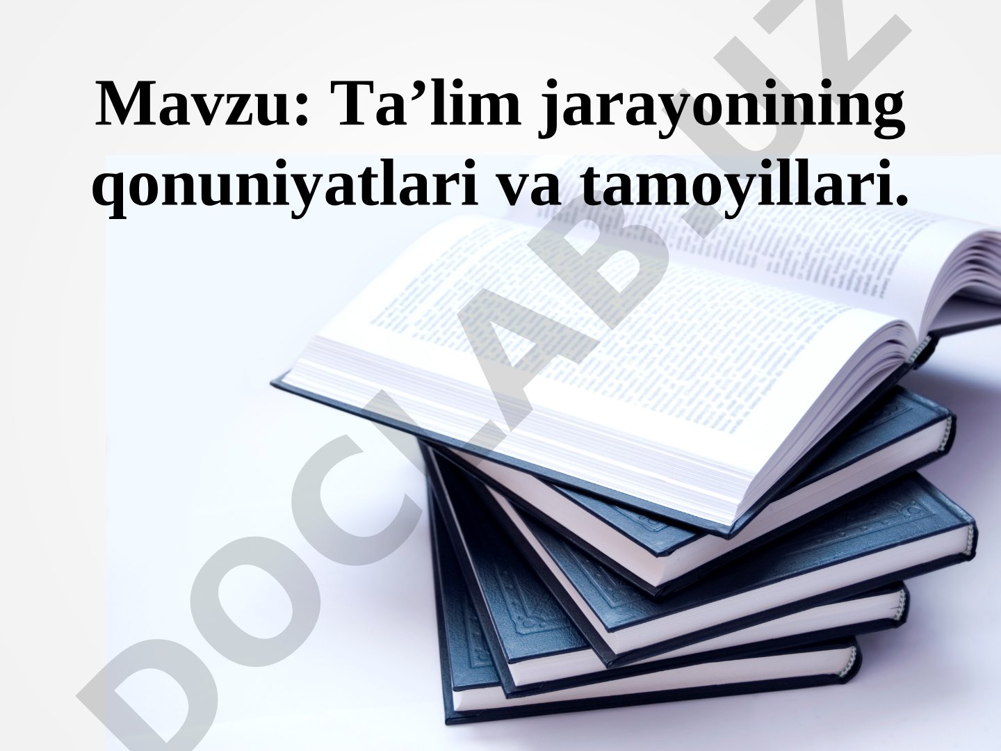 Ta’lim jarayonining qonuniyatlari va tamoyillari