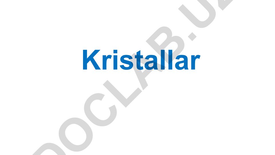Qattiq jismlarni bog'lanish kuchlari va kristallanish