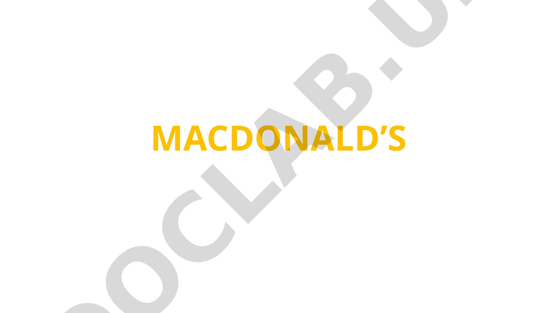 McDonald's tarixi taqdimoti