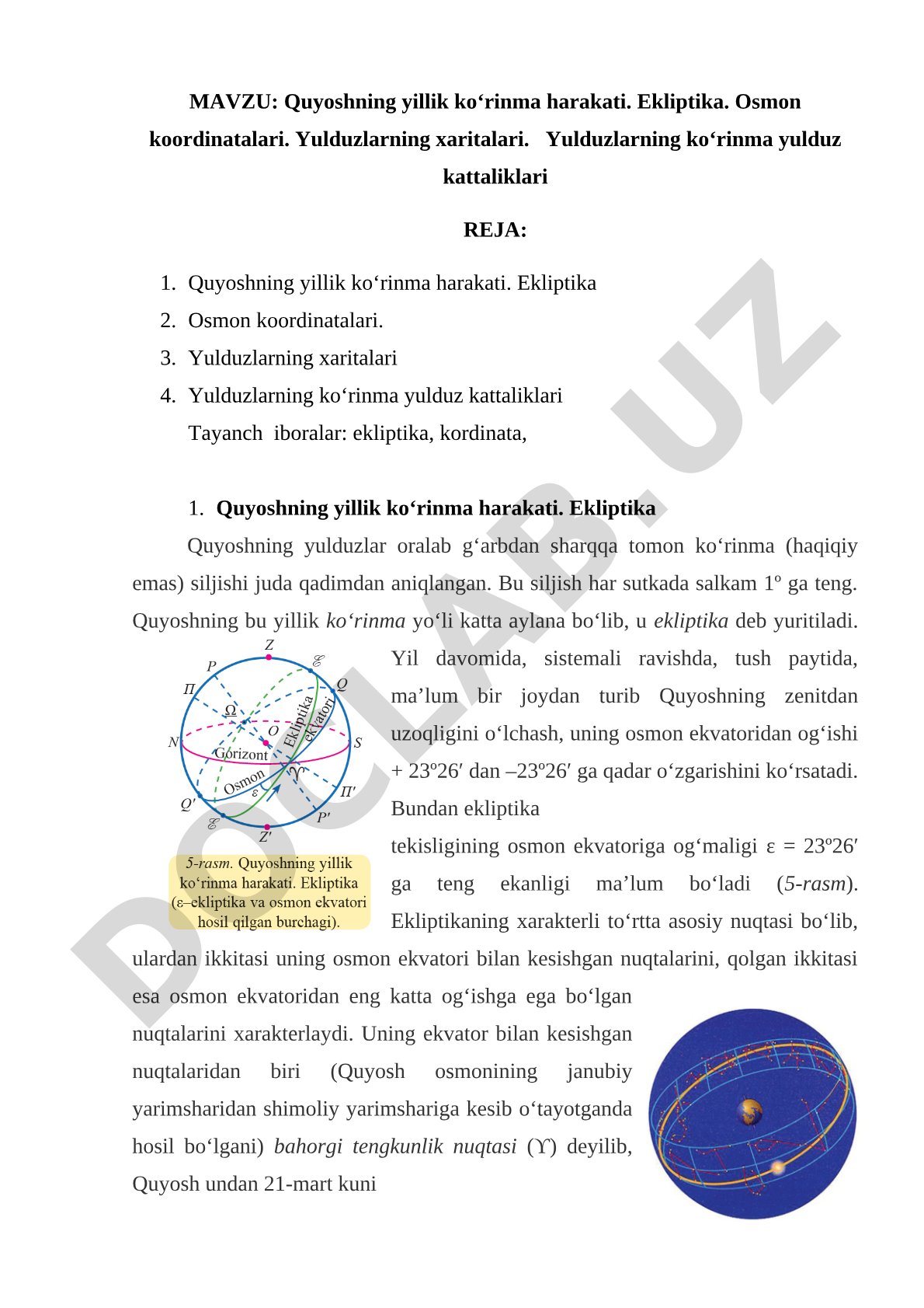 Astronomiya kurs ishi