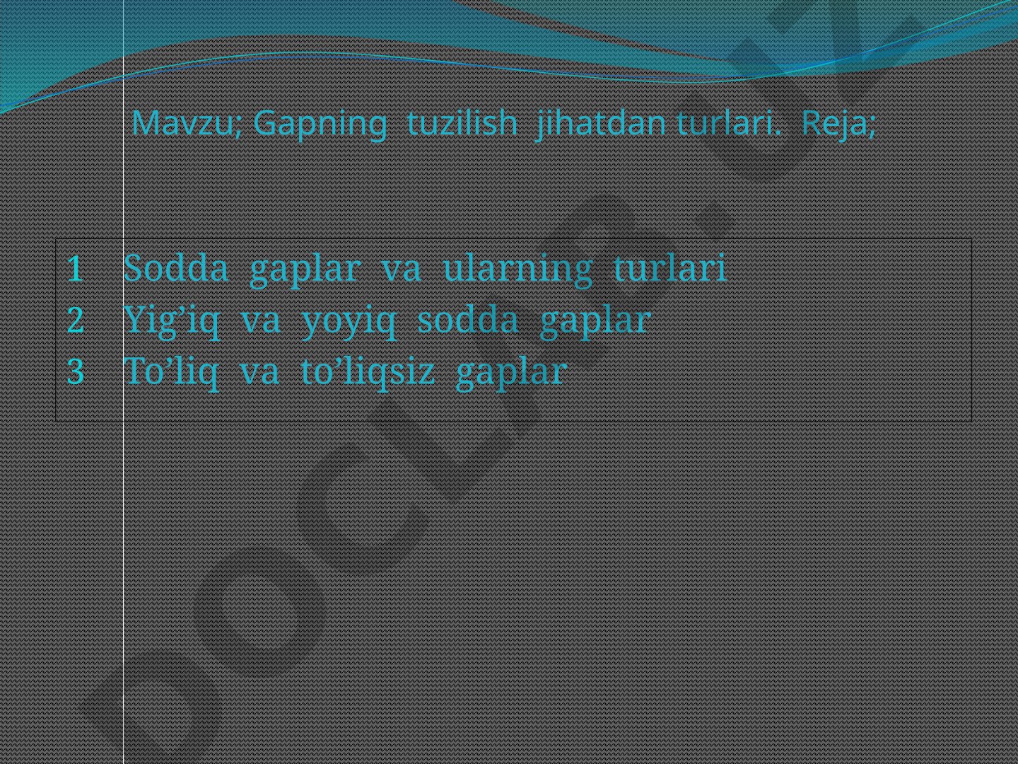 Gap tuzilishi taqdimoti
