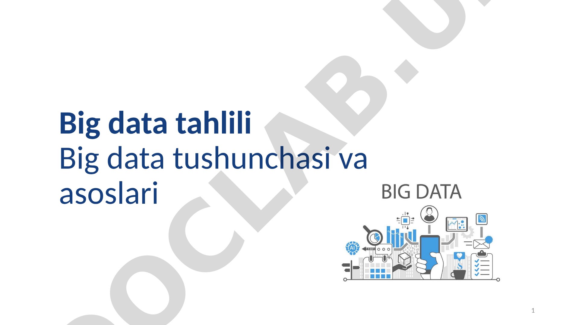 Big data tahlili taqdimoti