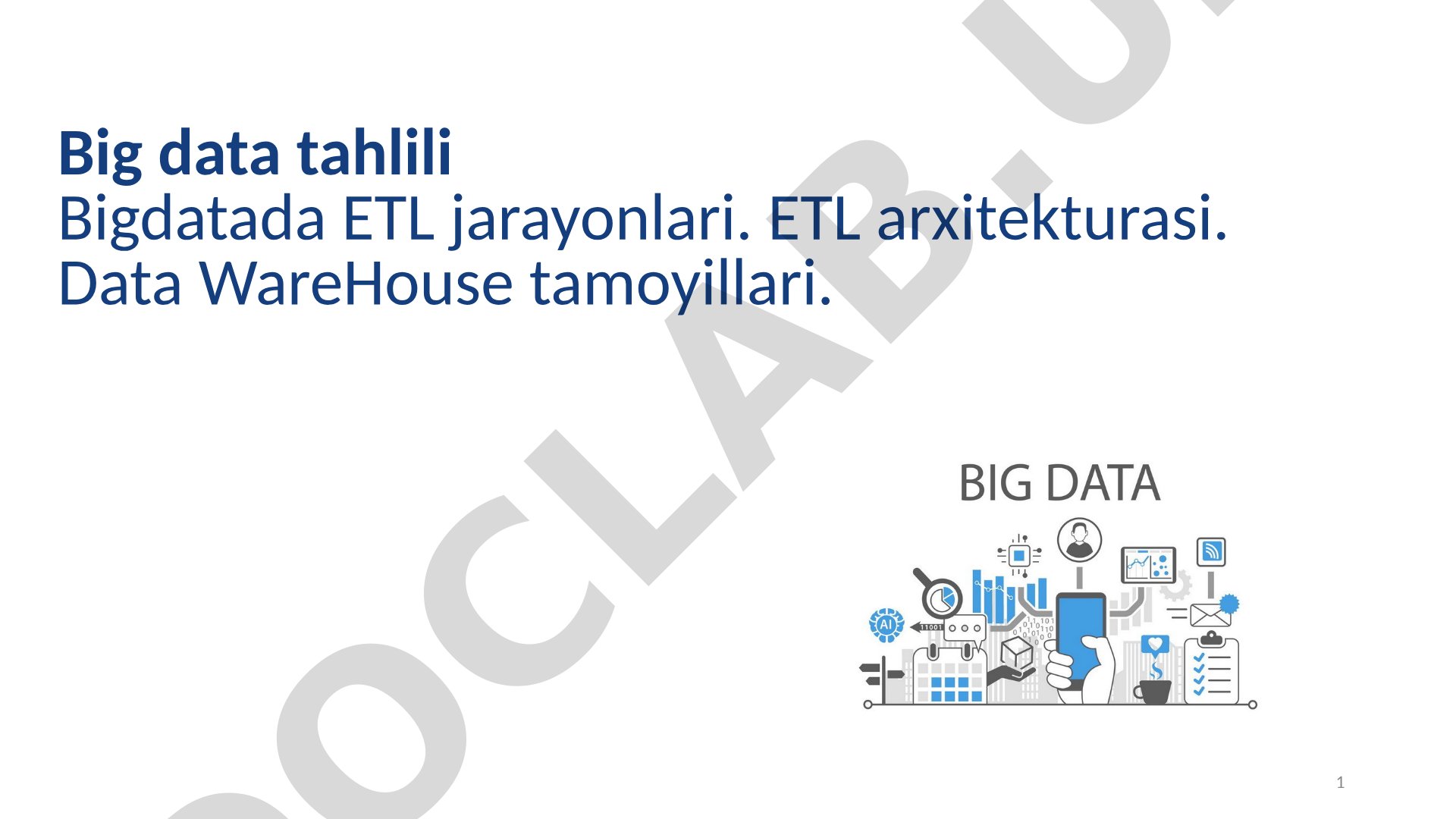 Big Data tahlili taqdimoti