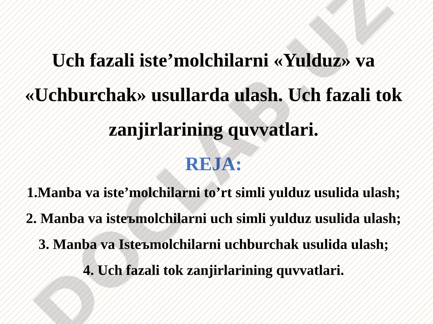 Uch fazali iste'molchilarni «Yulduz» va «Uchburchak» usullarda ulash