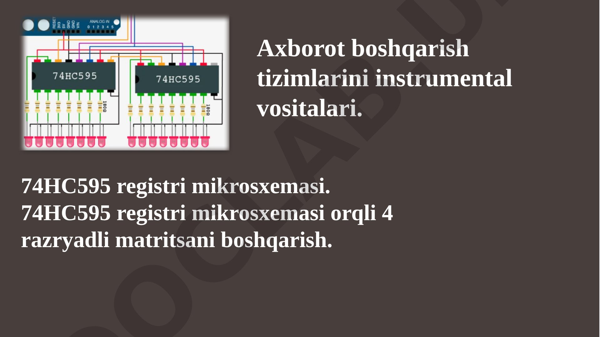74HC595 registri taqdimoti