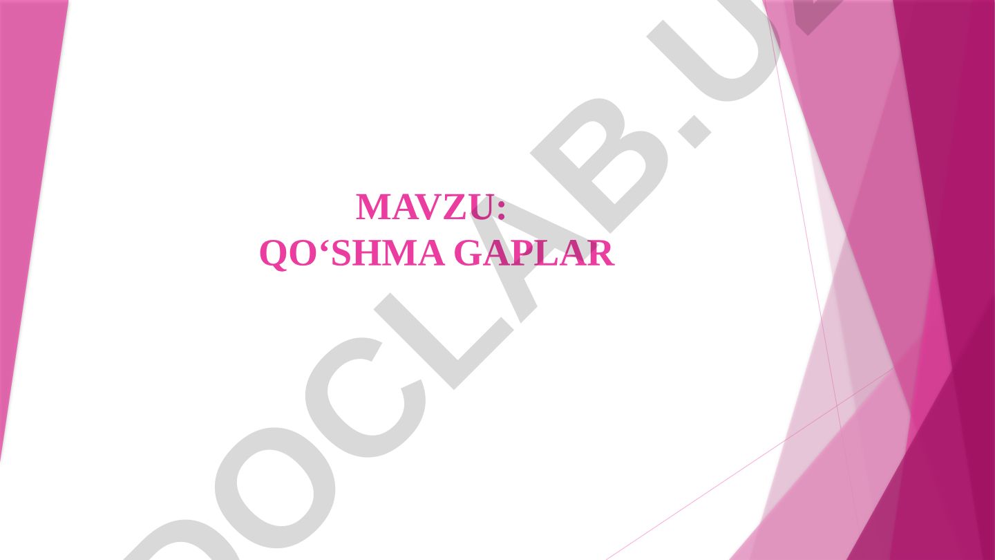 Qo‘shma gap va uning turlari