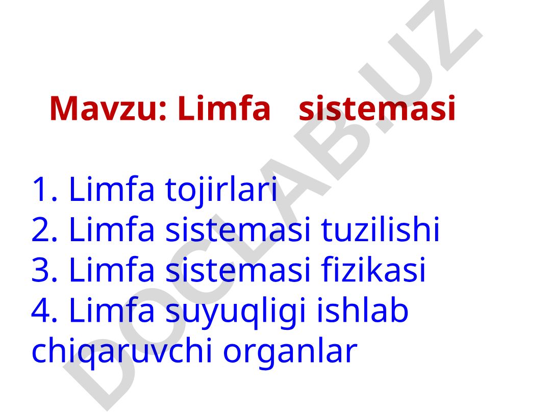 Limfa sistemasi