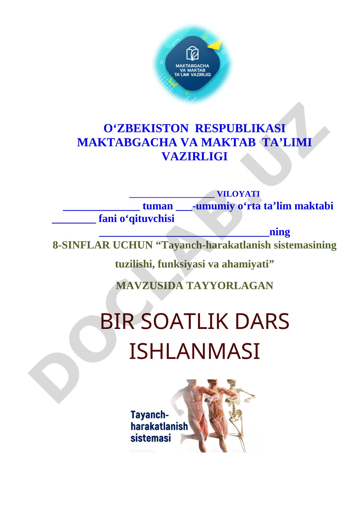 Biologiya dars ishlanmasi