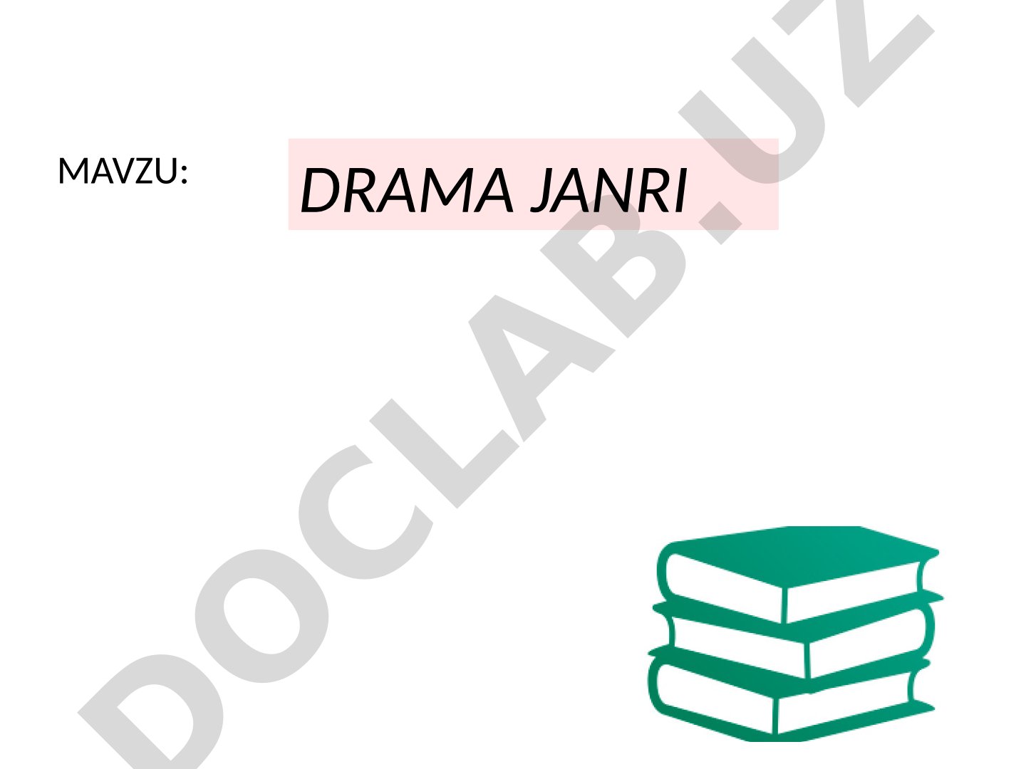 Drama janri badiiy adabiyot