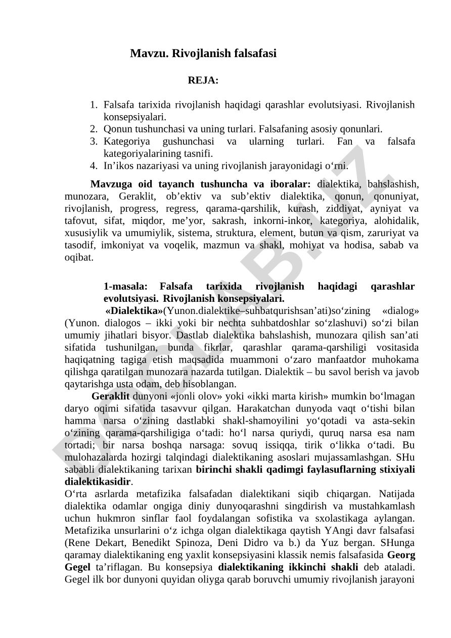Rivojlanish falsafasi