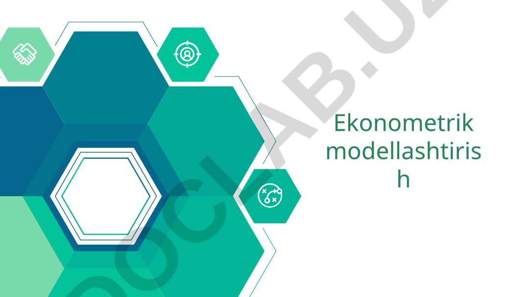 Ekonometrik modellashtirish
