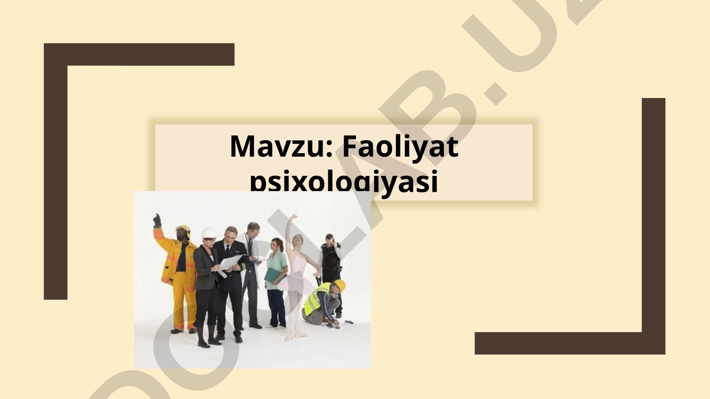 Faoliyat psixologiyasi