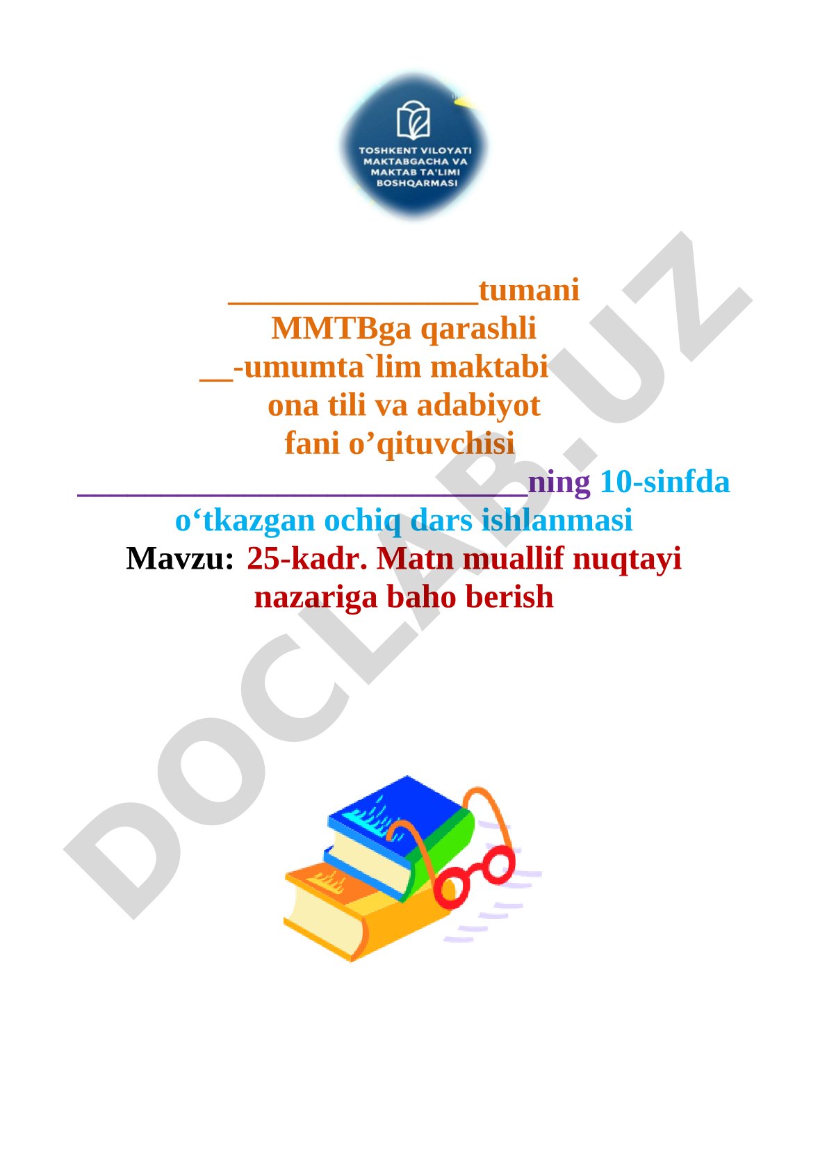 Ona tili dars ishlanmasi