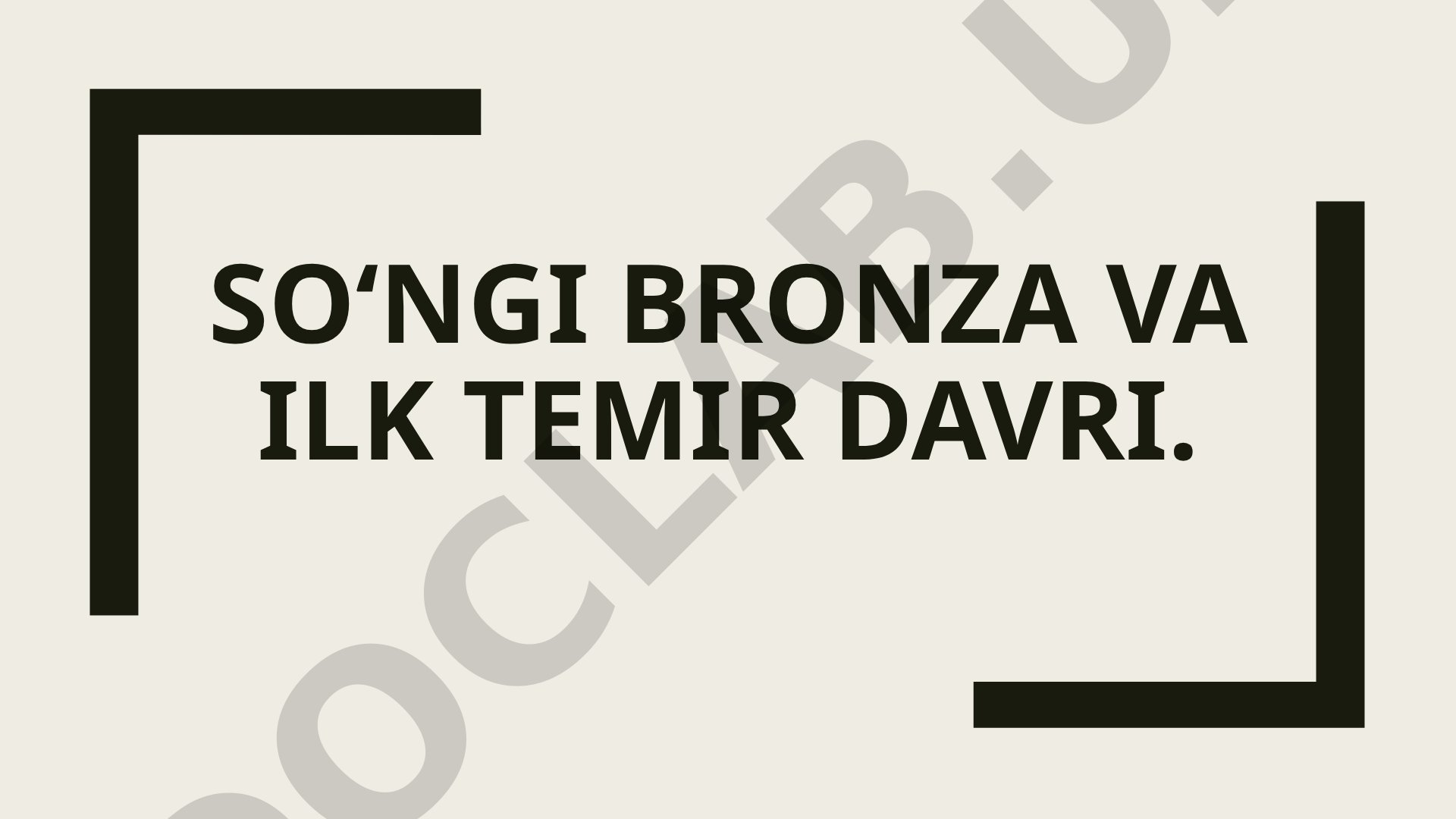 Baqtriya temir davri taqdimoti