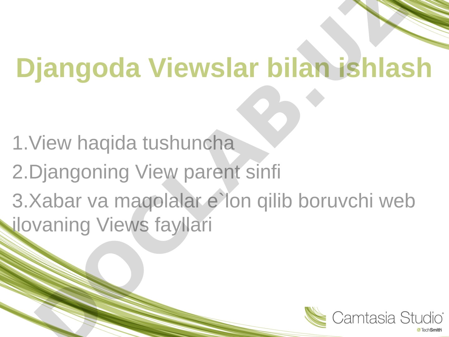 Django Viewlar taqdimoti