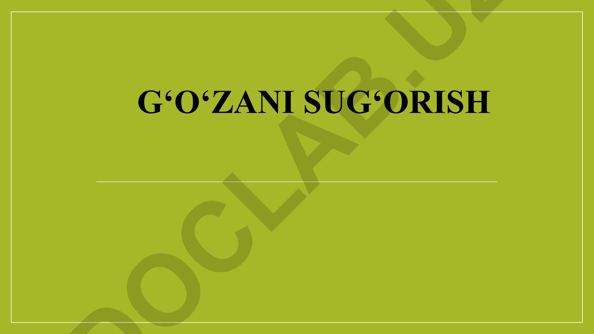 G‘o‘zani sug‘orish texnologiyasi va me’yorlari