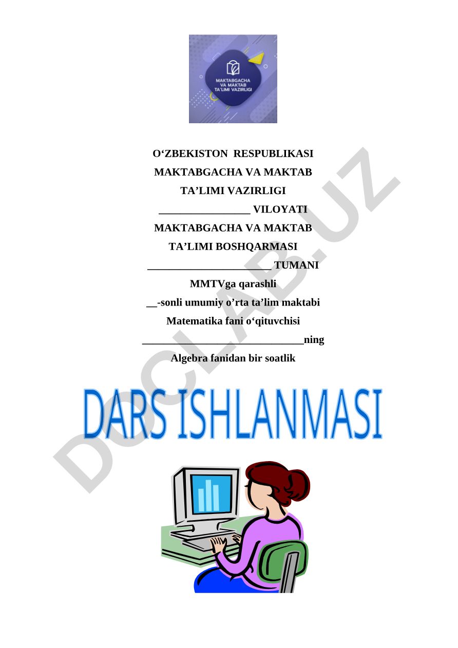 Algebraik kasrlarni ko'paytirish va bo'lish