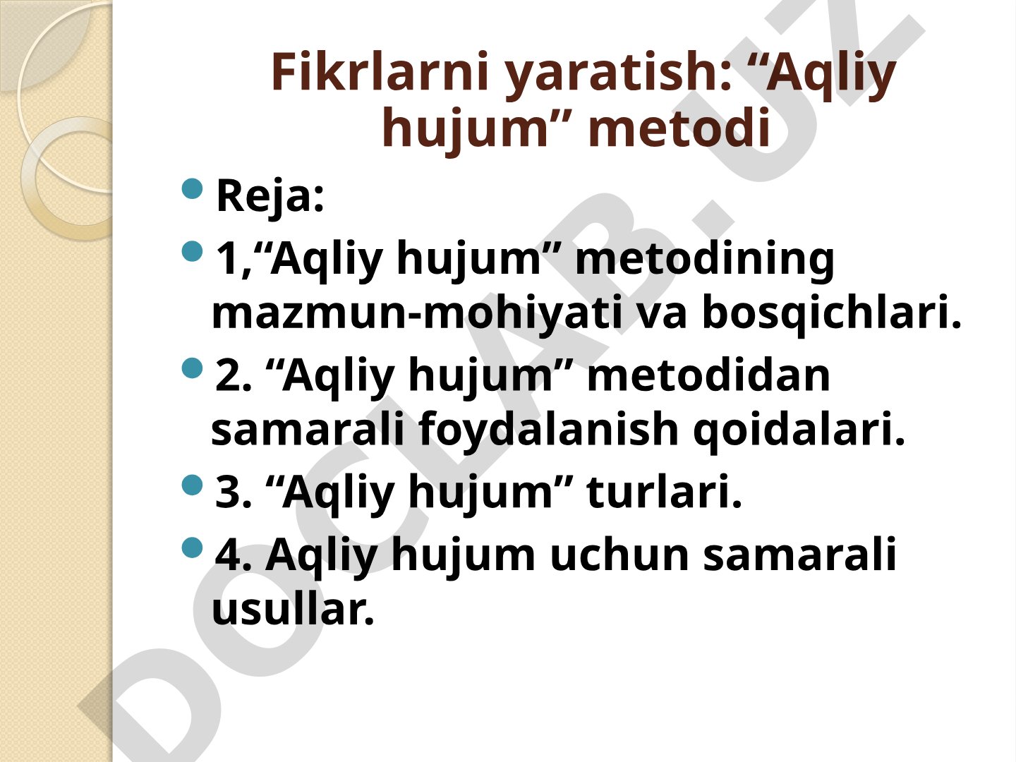 Aqliy hujum metodi taqdimoti