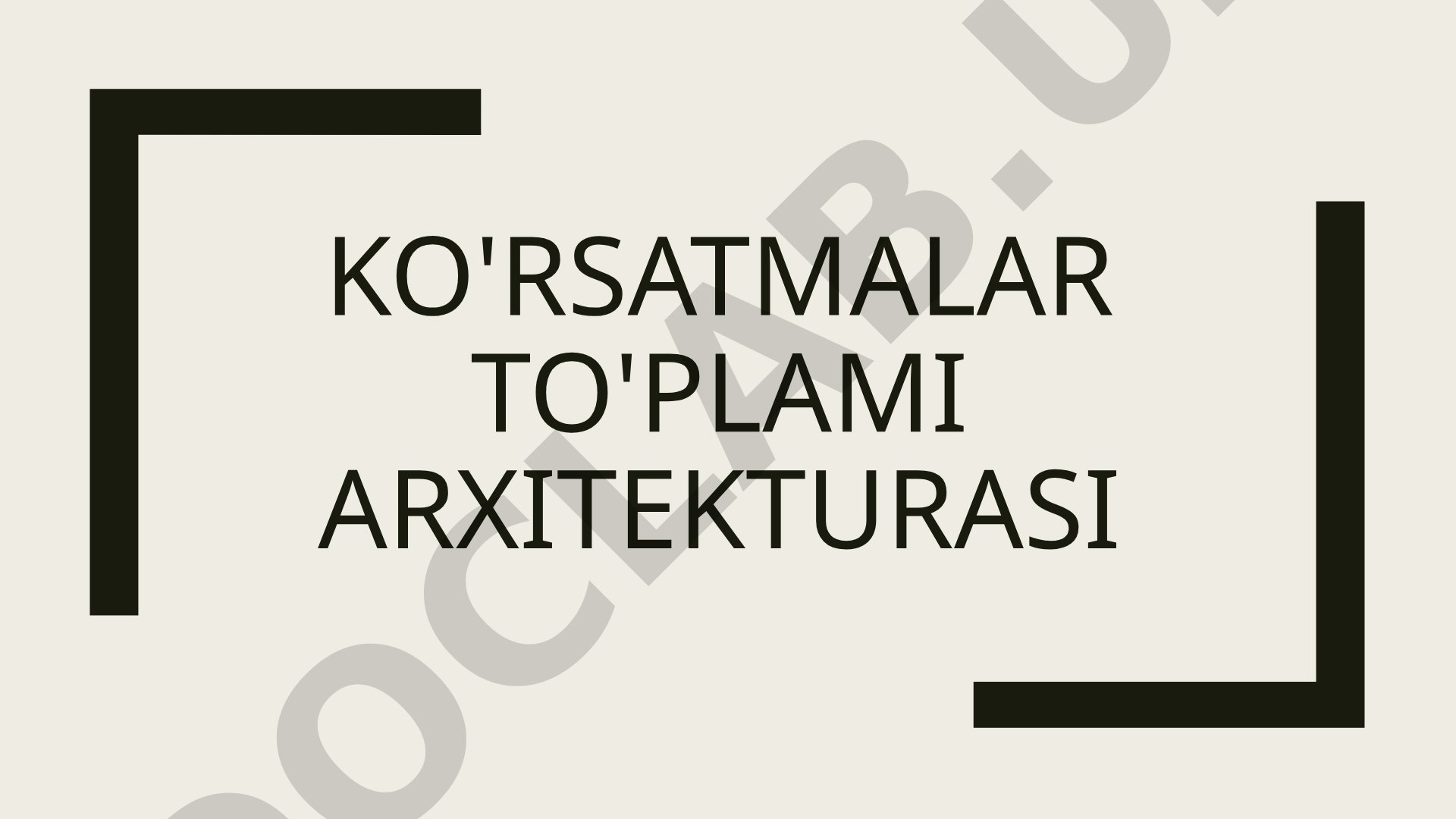 MIPS protsessori ko'rsatmalari taqdimoti