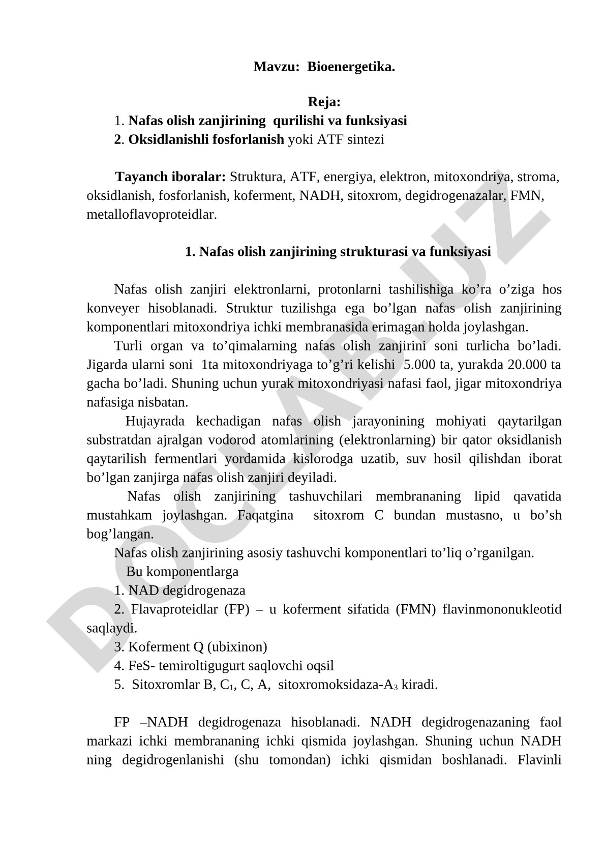 Bioenergetika