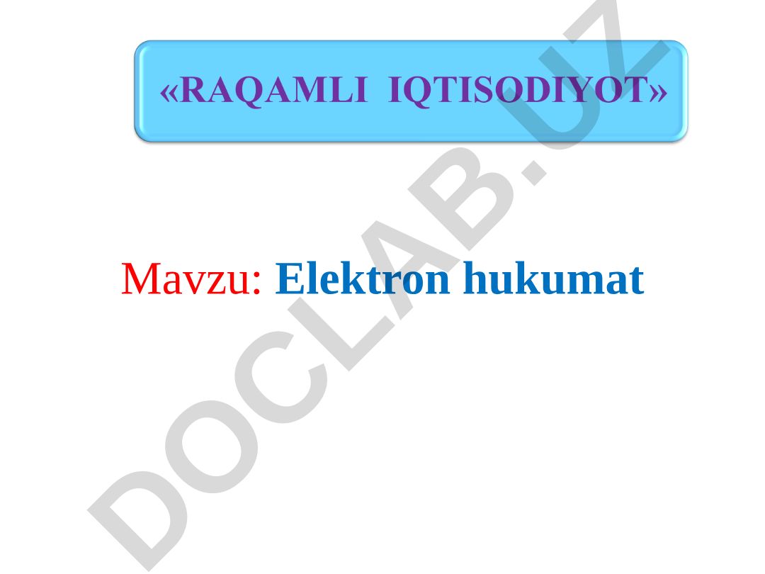 Elektron hukumat