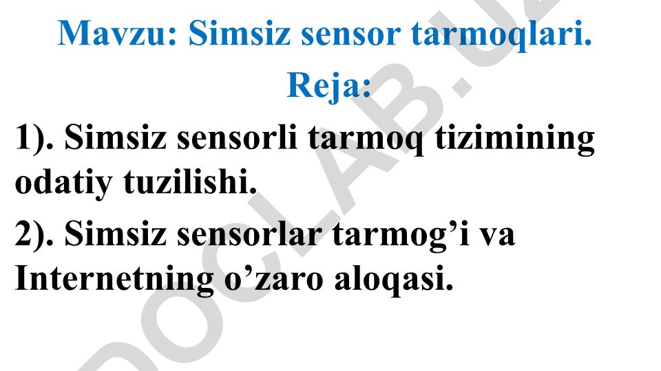 Simsiz sensor tarmoqlari