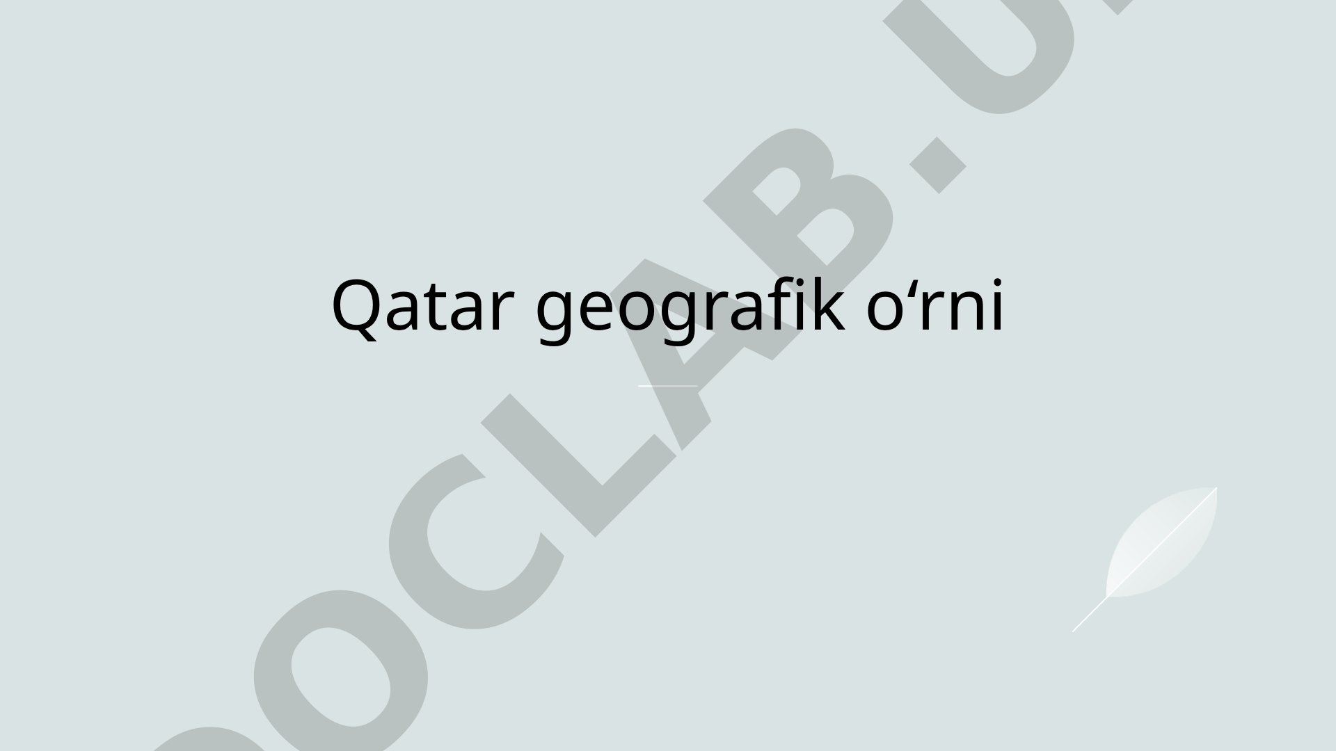 Qatar geografiyasi taqdimoti