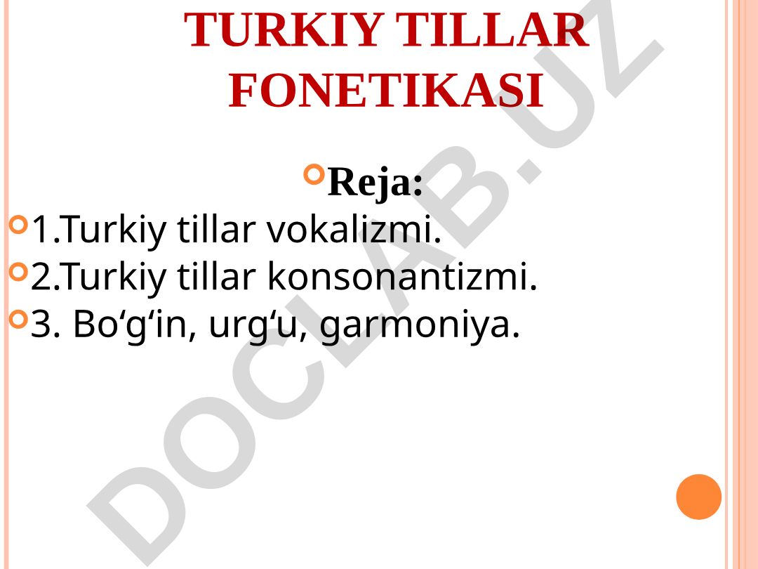 Turkiy tillar fonetikasi