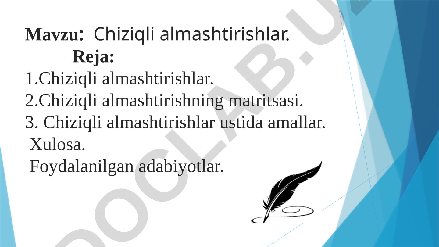 Chiziqli almashtirishlar